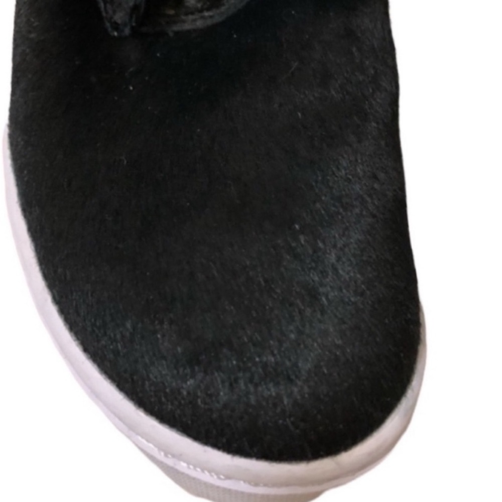 Supra women’s 9.5 Black calf hair high top back zip street wear Joplin sneakers - Picture 5 of 9